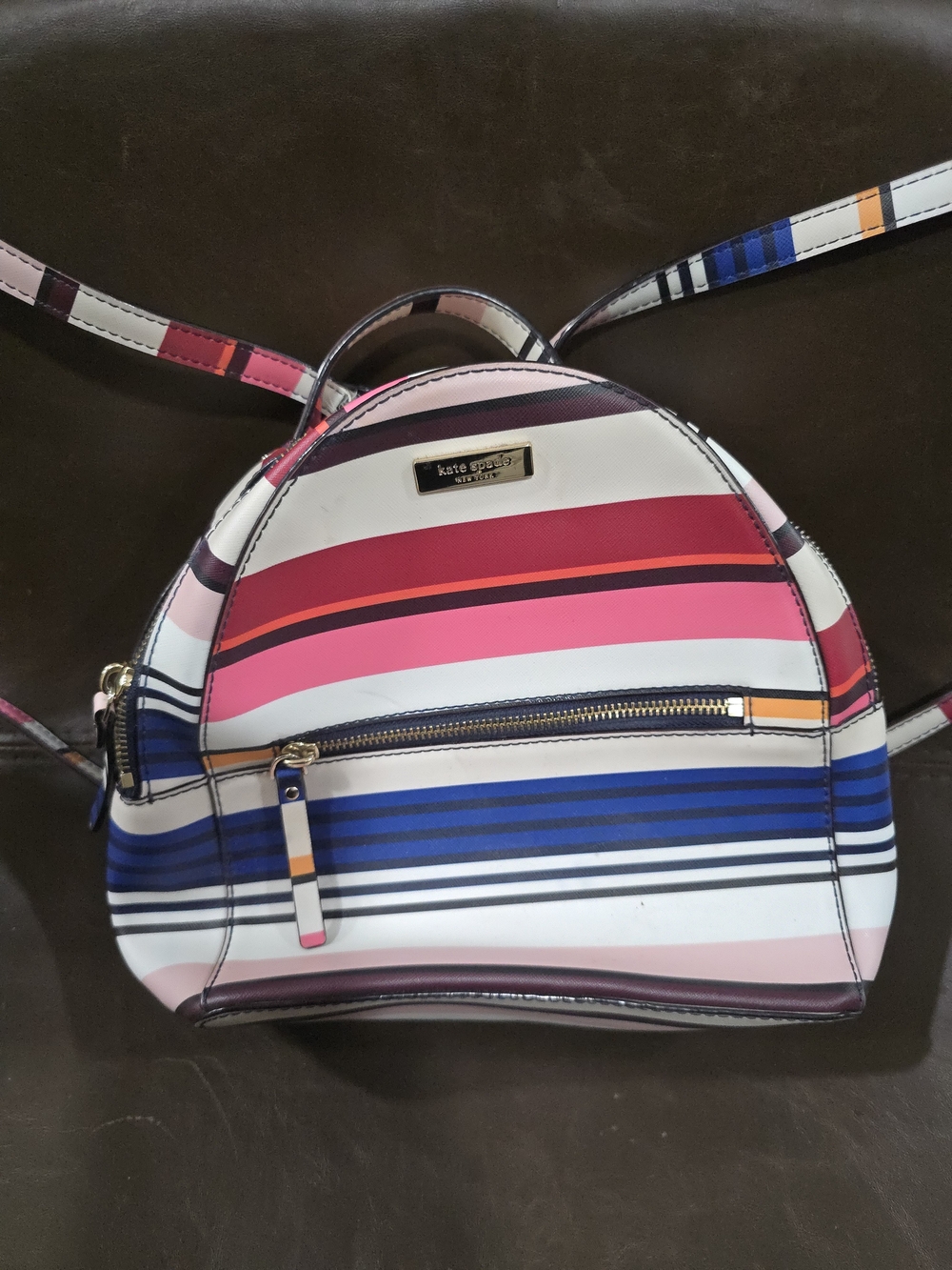 kate spade Multi-Color Striped Mini Backpack